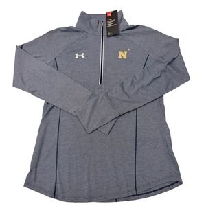 Under Armour Navy Striped Quarter-Zip‎ Top